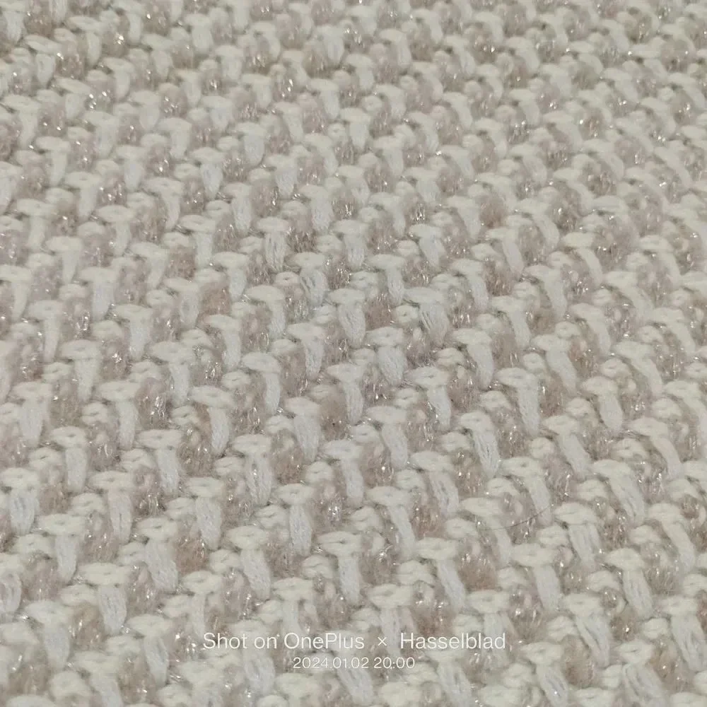 Talbots Infinity Scarf Cream Tan Silver Metallic Knit